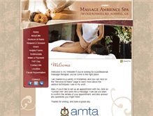 Tablet Screenshot of massageambiencespa.com